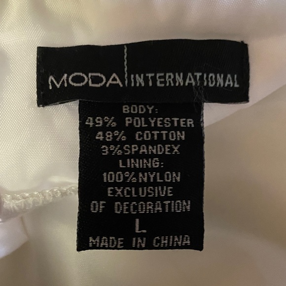 Moda International Ivory Blouse with Dark Accents - Picture 5 of 5